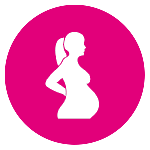 Pictogramme femme enceinte utilisé dans le site CDOSTEO de Doriane COURATIER